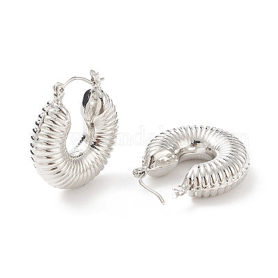 Chunky Ridged Hoops sterling silver 925