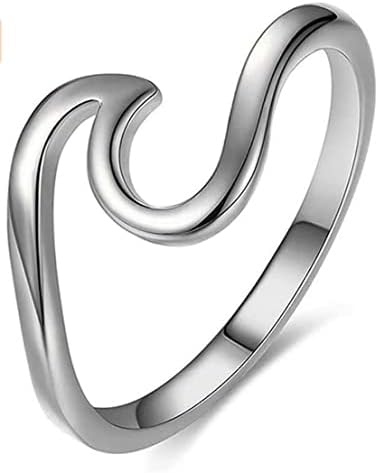 Oxidised Filigree Swirl Wave Ring ,Sterling Silver 925 stamped