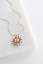 Gloria Flower Necklace ,Rose Gold plated ,Sterling Silver 925