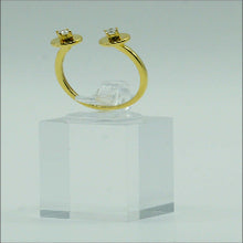 Bang Bang bullet finger ring, Sterling Silver 925 Diamond style Zircon