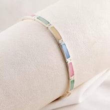 Silver Shake 925 Sterling Silver Bracelet With Abalone Shell Inlay For Men & Women