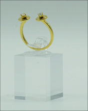 Bang Bang bullet finger ring, Sterling Silver 925 Diamond style Zircon